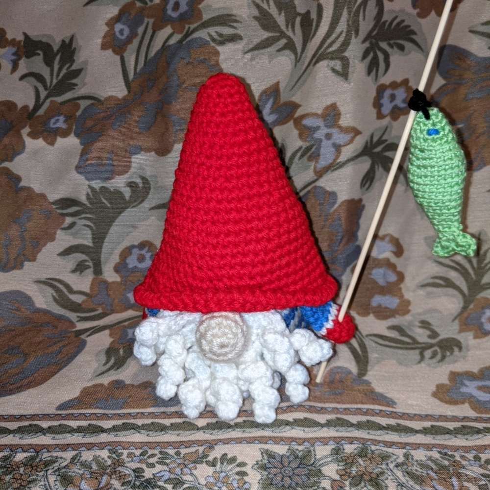 Fisherman Crochet Gnome